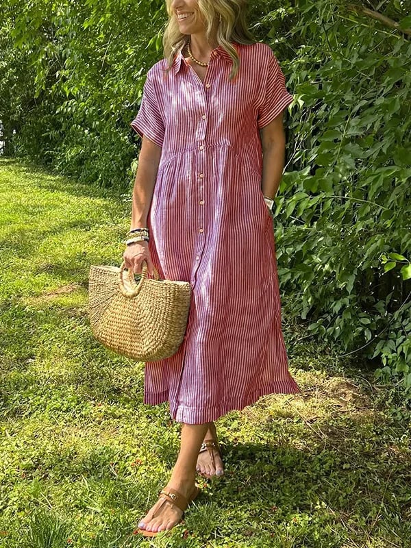 Layla | Gestreiftes Leichtigkeit Sommer Kleid