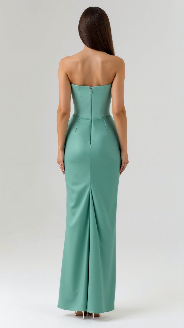 Abigail | Damen Hochzeitsgastkleid Column Maxikleid
