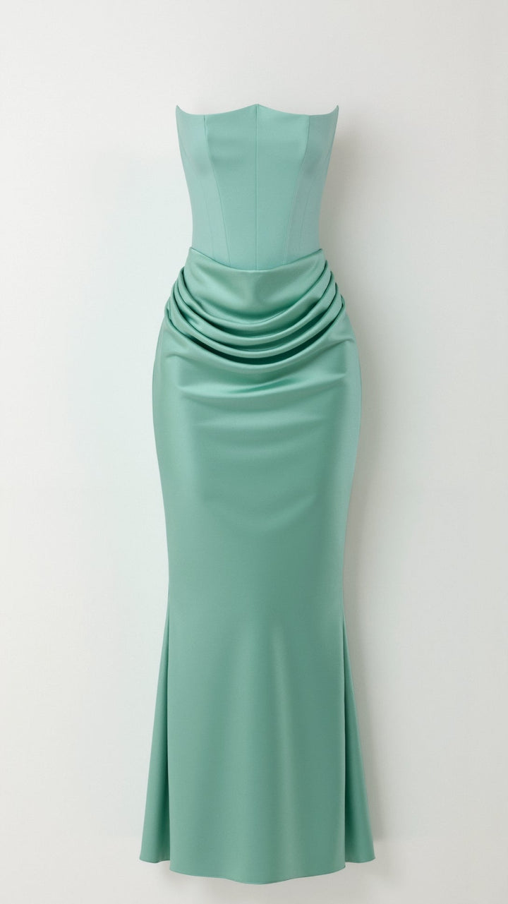 Abigail | Damen Hochzeitsgastkleid Column Maxikleid