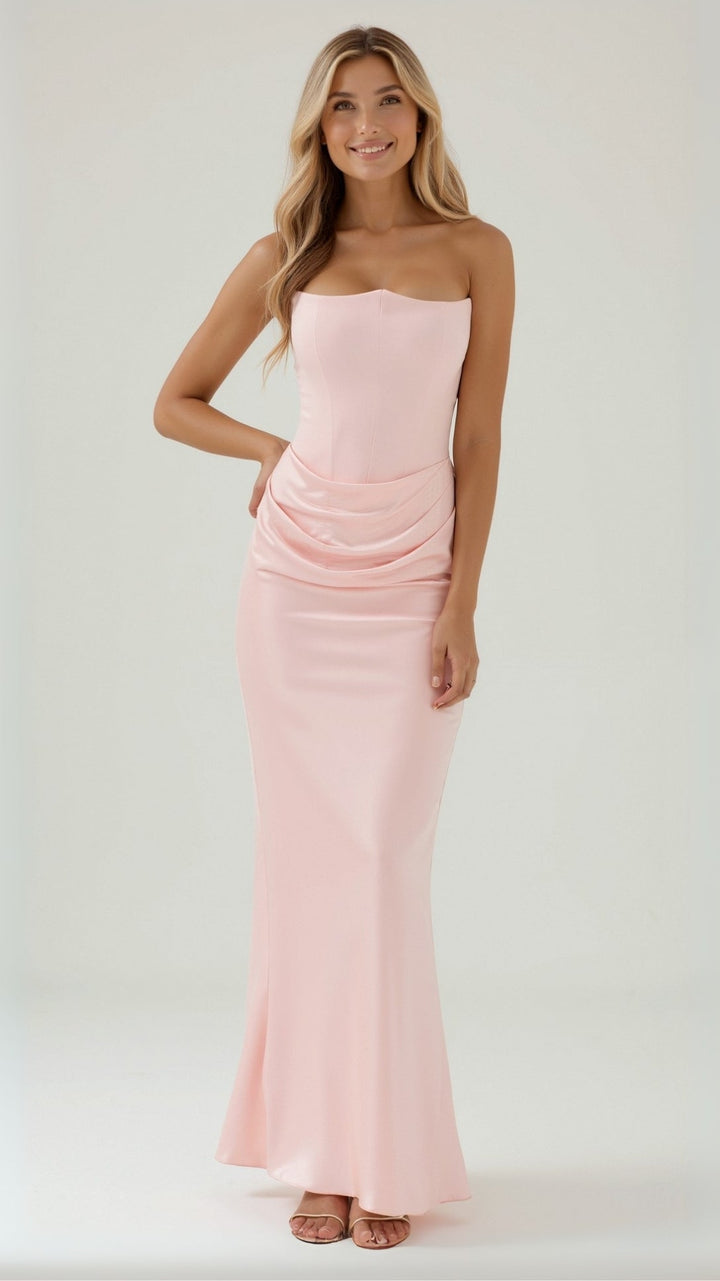 Abigail | Damen Hochzeitsgastkleid Column Maxikleid