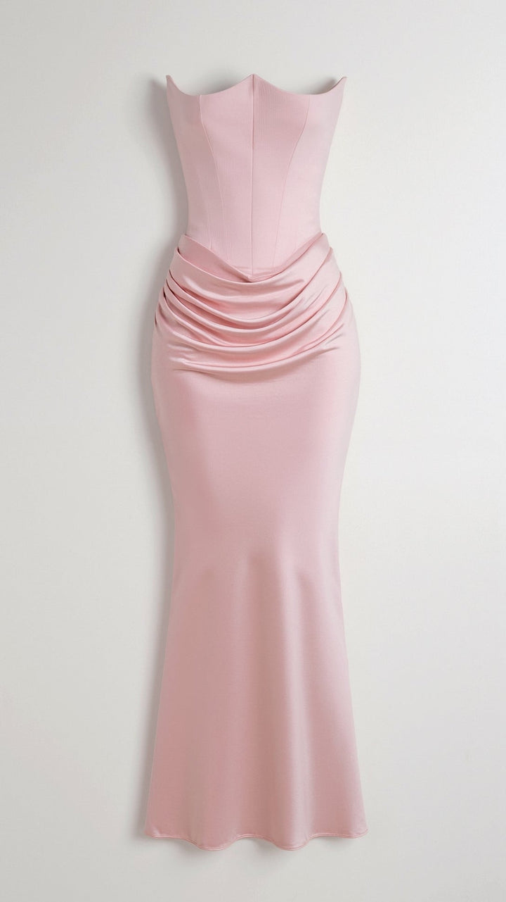 Abigail | Damen Hochzeitsgastkleid Column Maxikleid