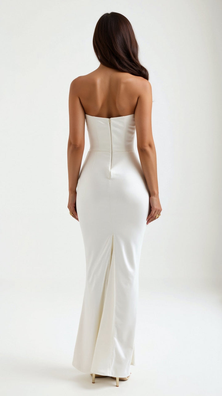 Abigail | Damen Hochzeitsgastkleid Column Maxikleid