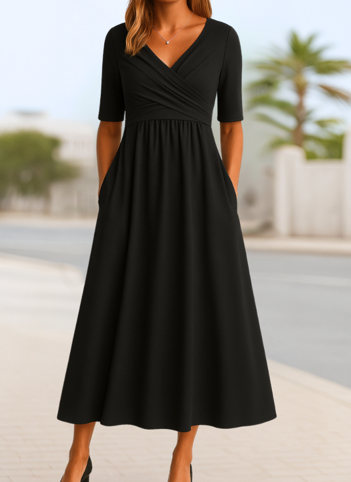 Ivana | Elegantes Wickel Floral Kleid
