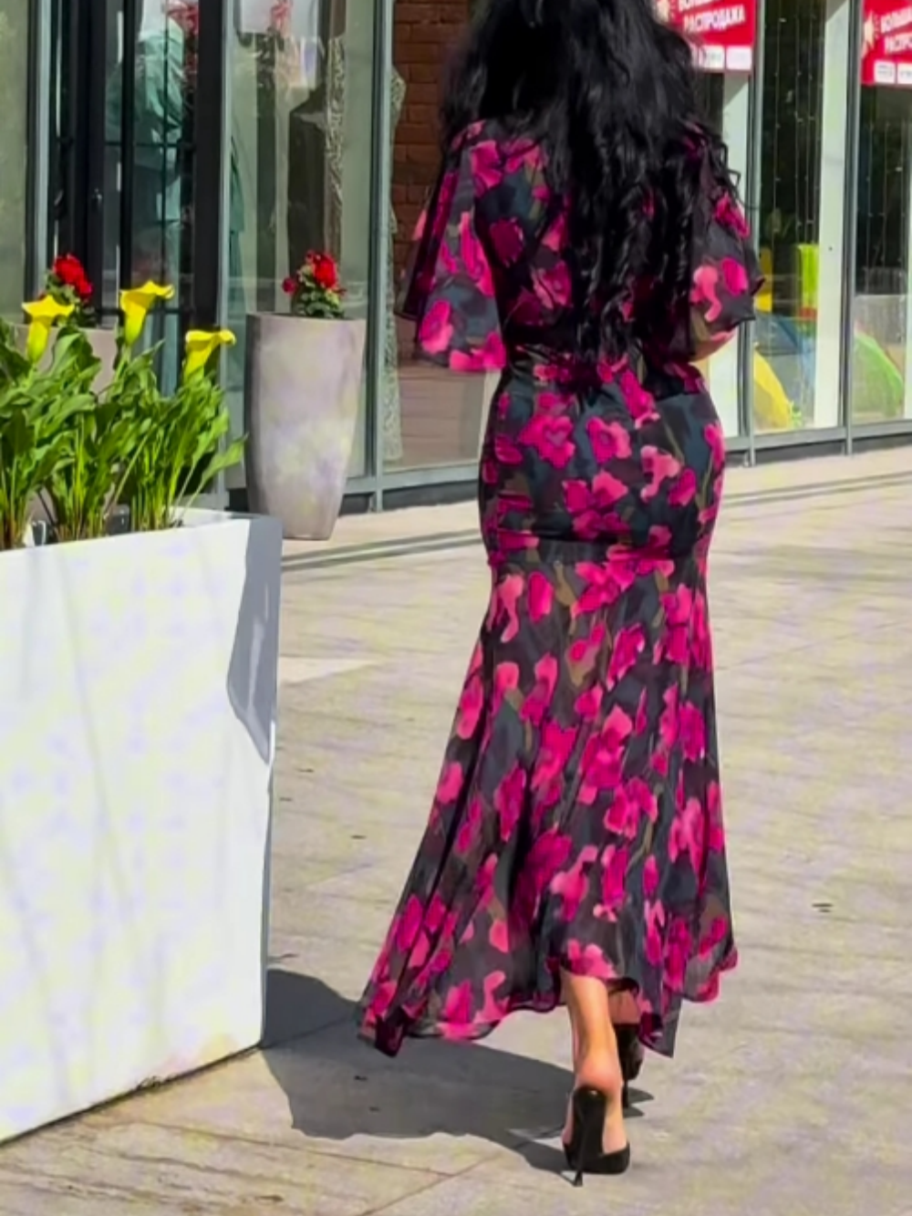 Mariah | Damenkleid Retro Floral Wickel Maxi