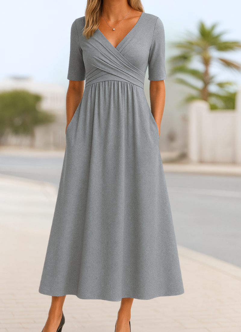 Ivana | Elegantes Wickel Floral Kleid