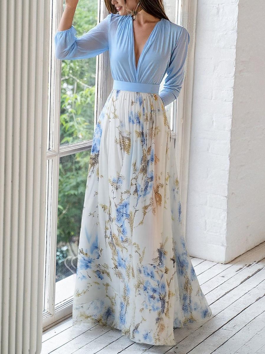 Sandra | Elegante Lagen Blumen Kleid