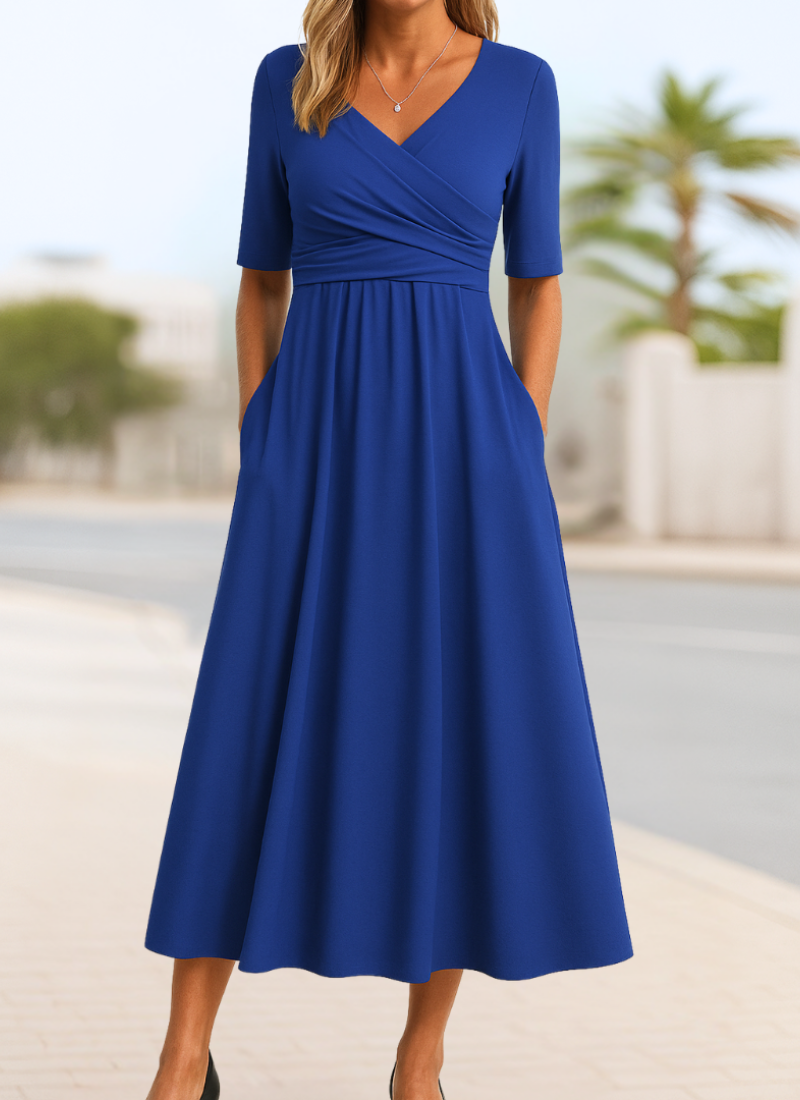 Ivana | Elegantes Wickel Floral Kleid