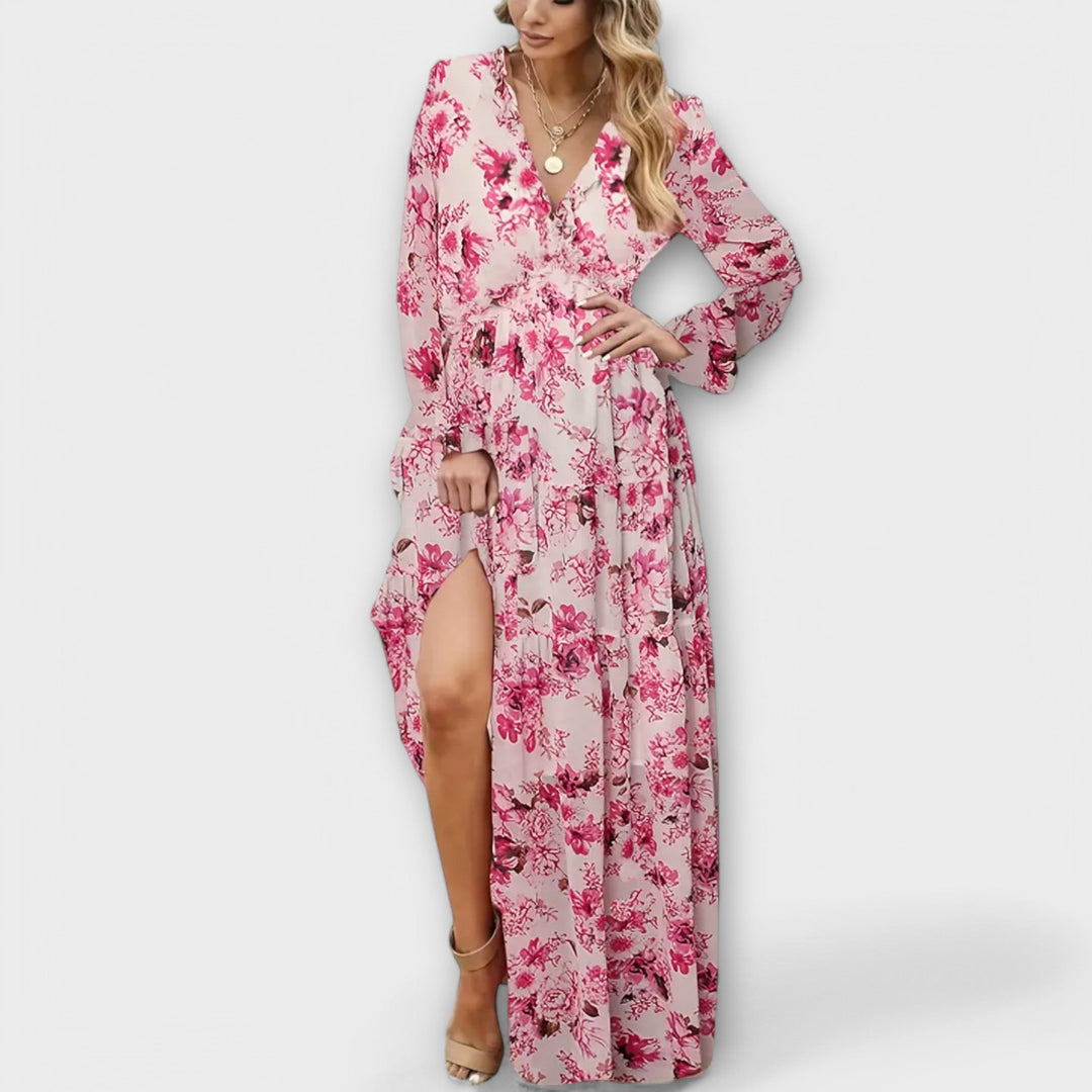 Amara | Romantisches Rüschen Blumen Kleid
