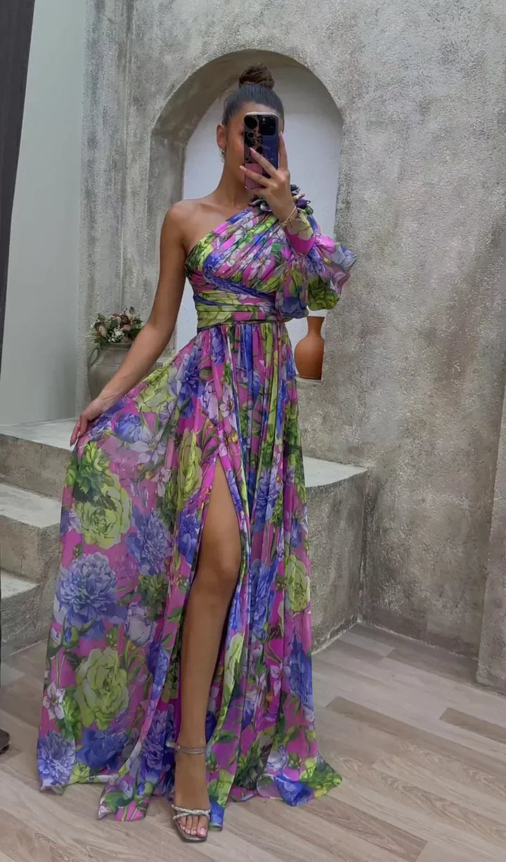 Petra | Anmutiger Reiz Blumen Kleid