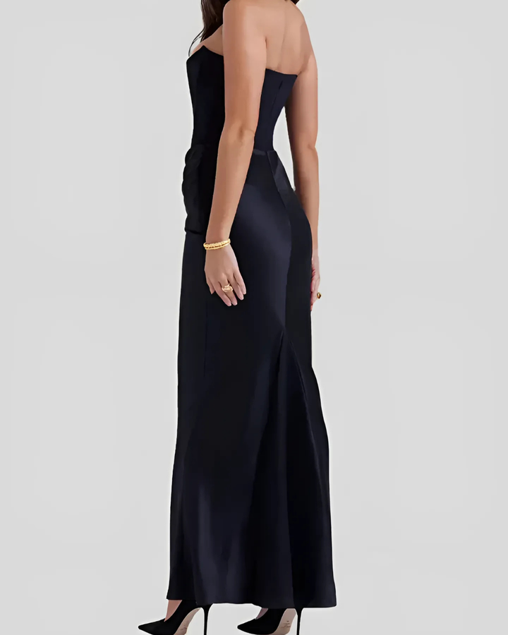 Elisabetta | Damen Hochzeitsgast Drapiertes Maxi Kleid