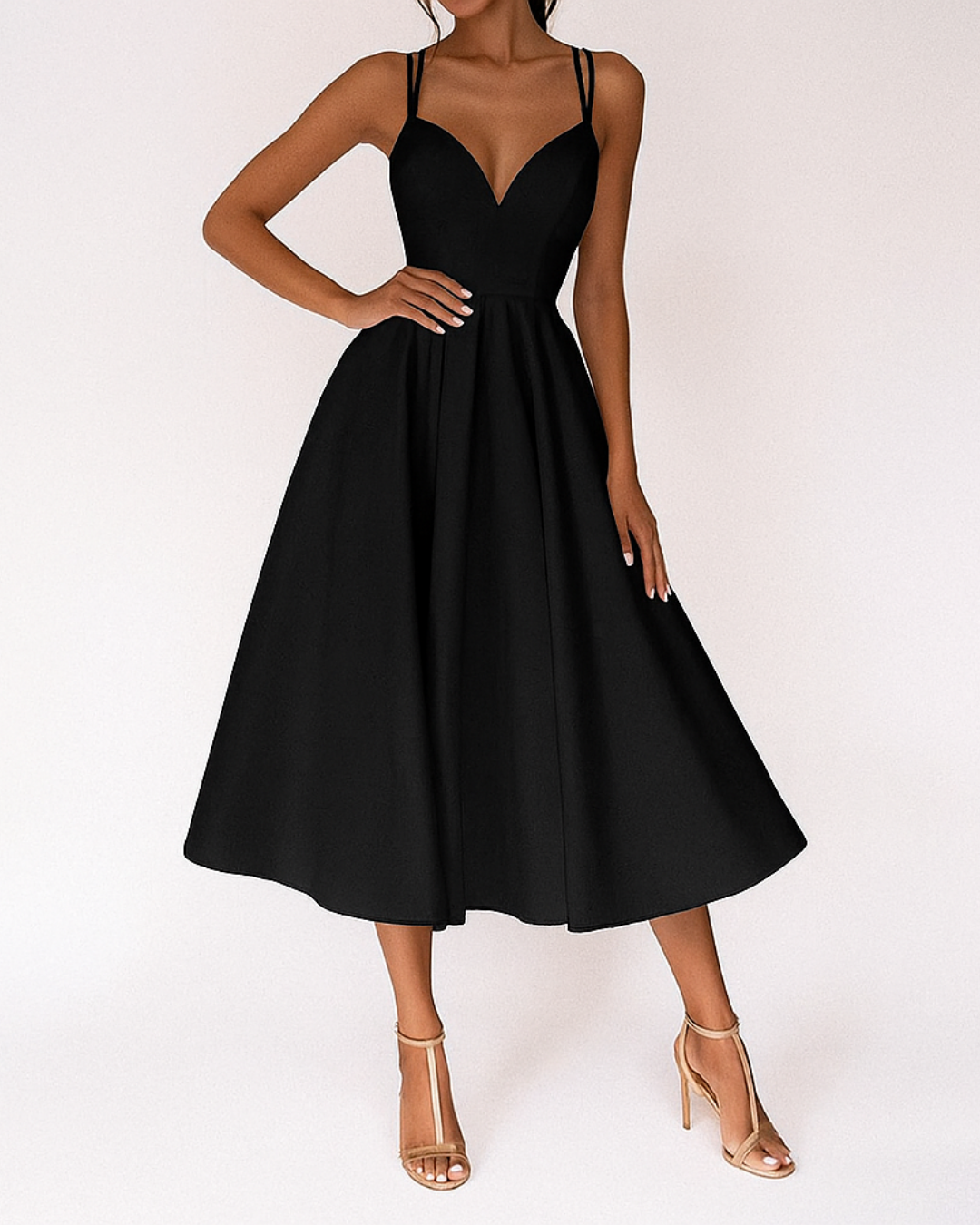 Hailey | Damen Hochzeitsgastkleid Strapless Midikleid