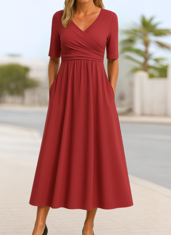 Ivana | Elegantes Wickel Floral Kleid