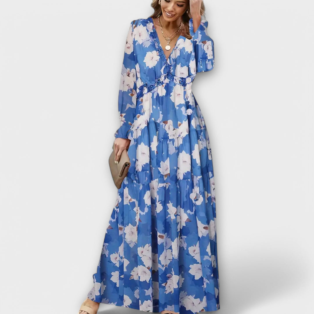 Amara | Romantisches Rüschen Blumen Kleid