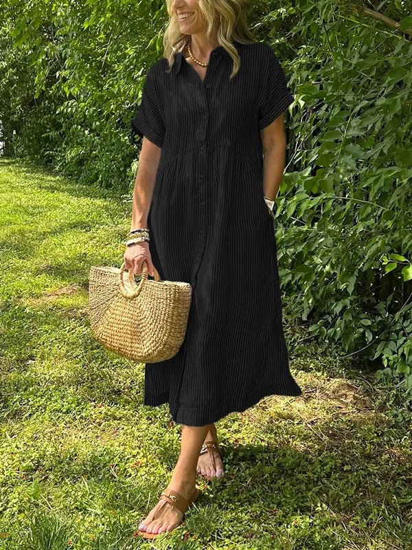 Layla | Gestreiftes Leichtigkeit Sommer Kleid