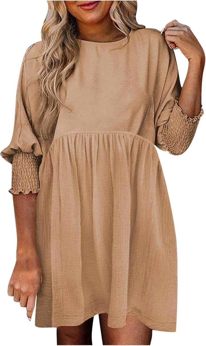 Violetta | Damen Sommerkleid mit Gesmokten Ärmeln Mini