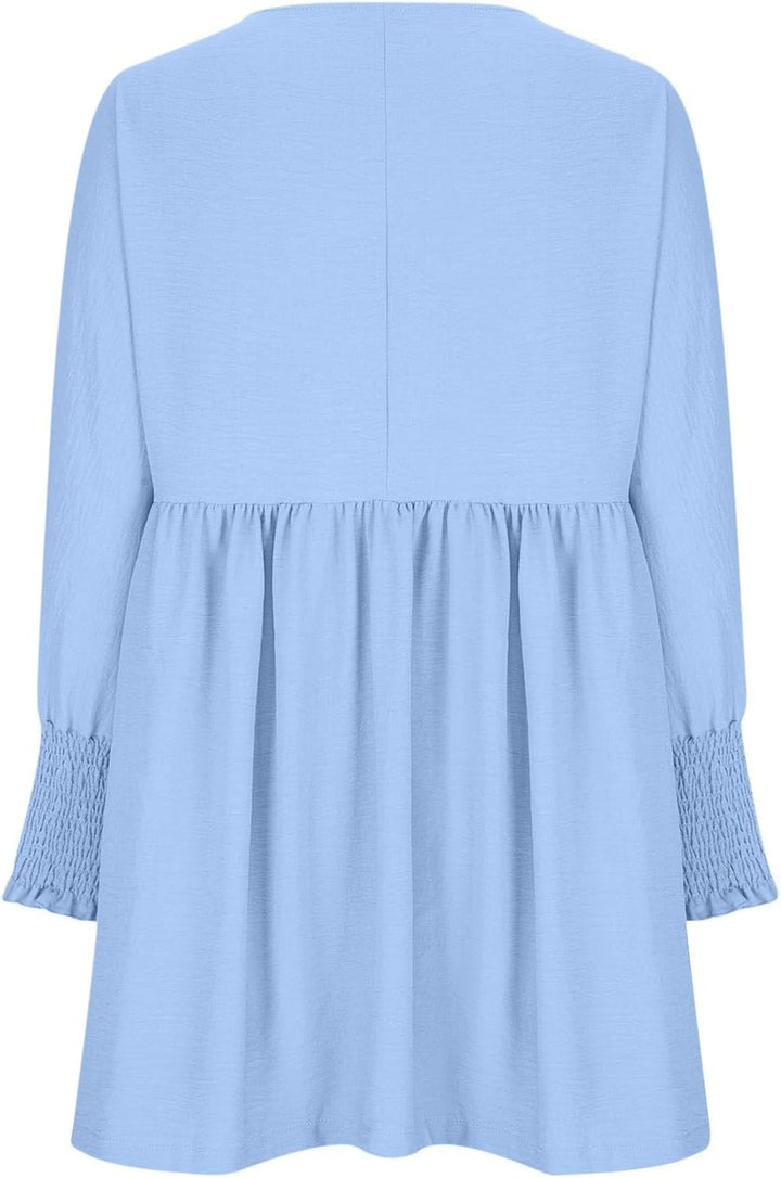 Violetta | Damen Sommerkleid mit Gesmokten Ärmeln Mini