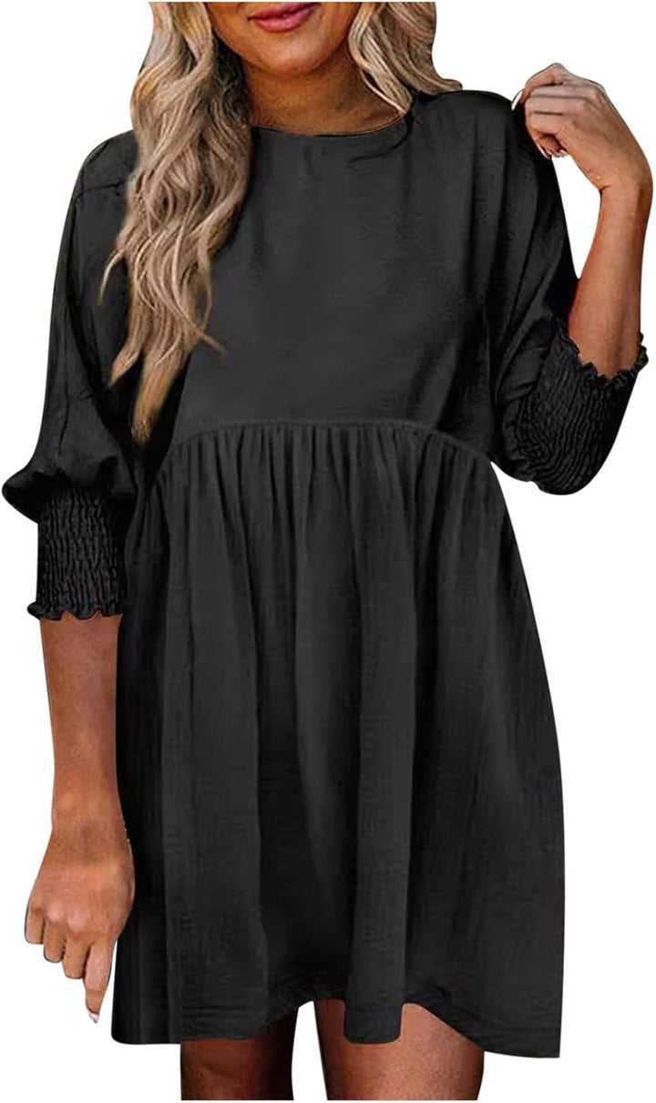 Violetta | Damen Sommerkleid mit Gesmokten Ärmeln Mini
