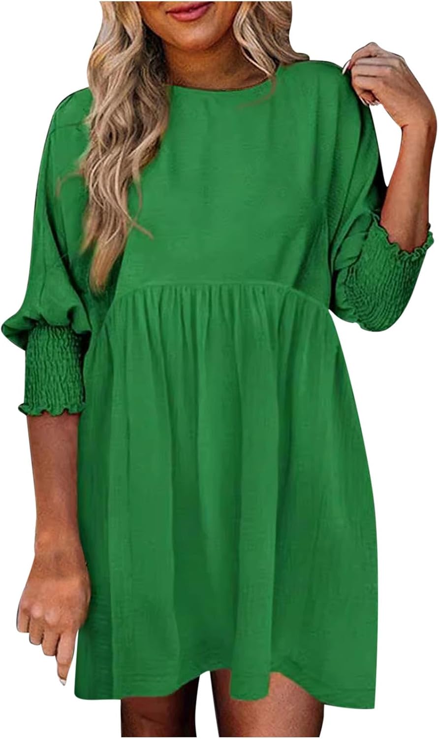 Violetta | Damen Sommerkleid mit Gesmokten Ärmeln Mini