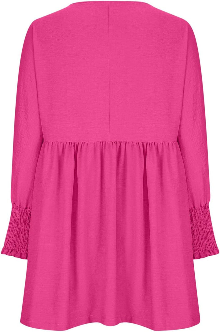 Violetta | Damen Sommerkleid mit Gesmokten Ärmeln Mini