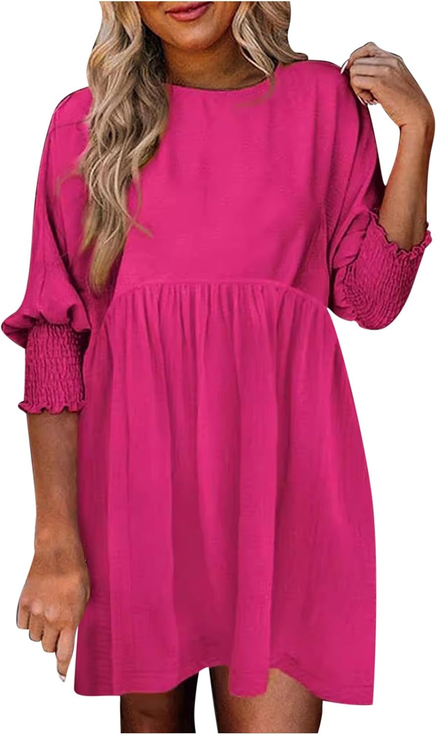 Violetta | Damen Sommerkleid mit Gesmokten Ärmeln Mini