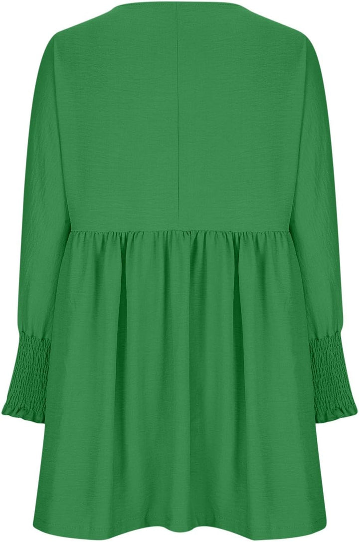 Violetta | Damen Sommerkleid mit Gesmokten Ärmeln Mini