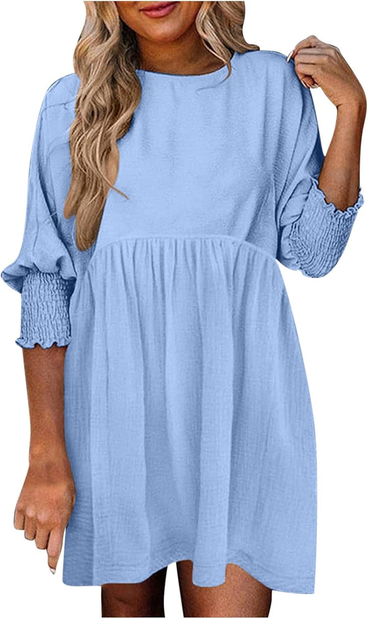 Violetta | Damen Sommerkleid mit Gesmokten Ärmeln Mini