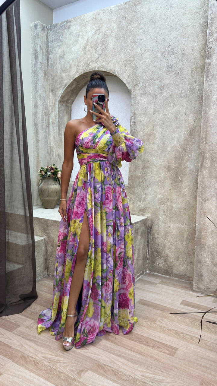 Petra | Anmutiger Reiz Blumen Kleid