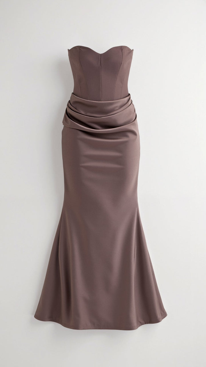Abigail | Damen Hochzeitsgastkleid Column Maxikleid