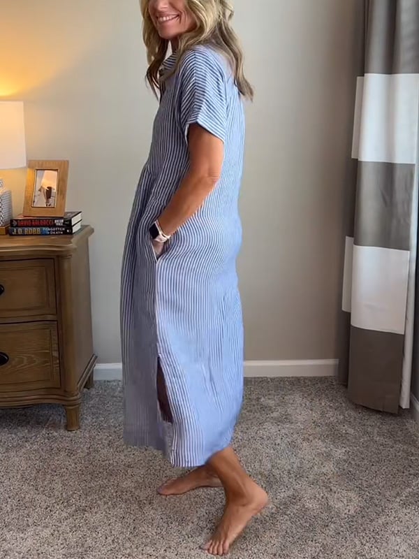 Layla | Gestreiftes Leichtigkeit Sommer Kleid