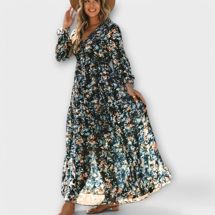 Amara | Romantisches Rüschen Blumen Kleid