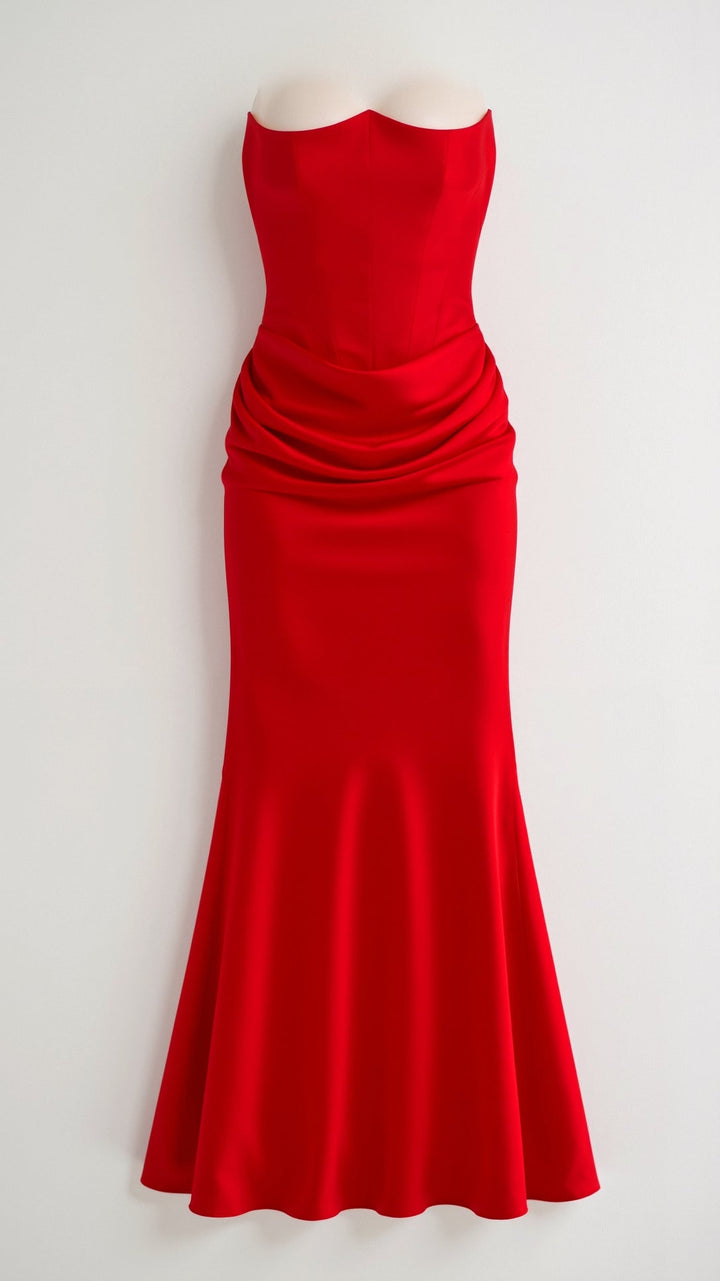 Abigail | Damen Hochzeitsgastkleid Column Maxikleid