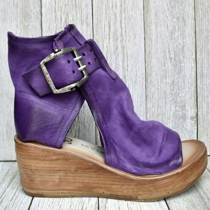 Lysandra | Sandalen für Damen Schnallenriemen Keilabsatz Stil