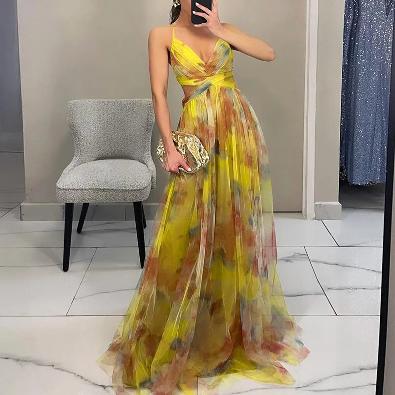 Aurélie | Aquarell Eleganz Floral Kleid