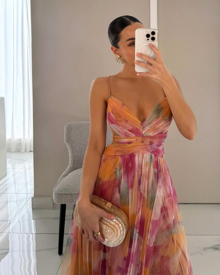 Aurélie | Aquarell Eleganz Floral Kleid