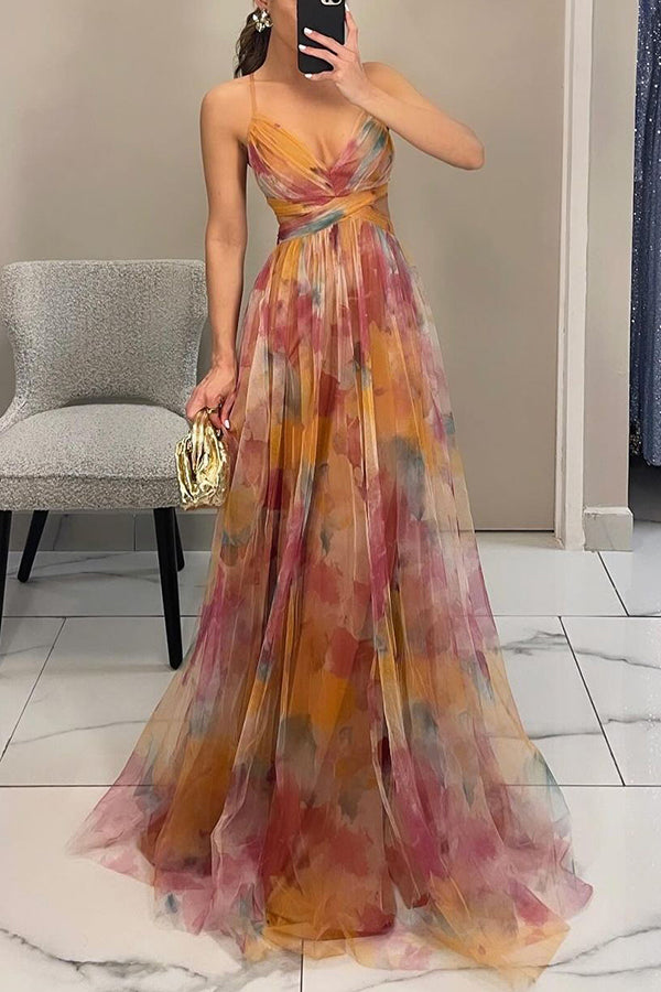 Aurélie | Aquarell Eleganz Floral Kleid