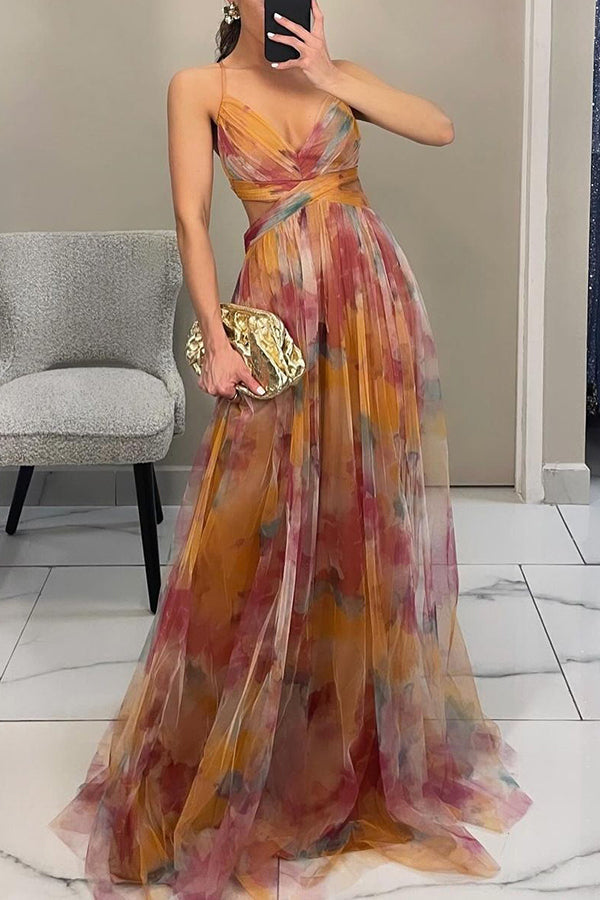 Aurélie | Aquarell Eleganz Floral Kleid