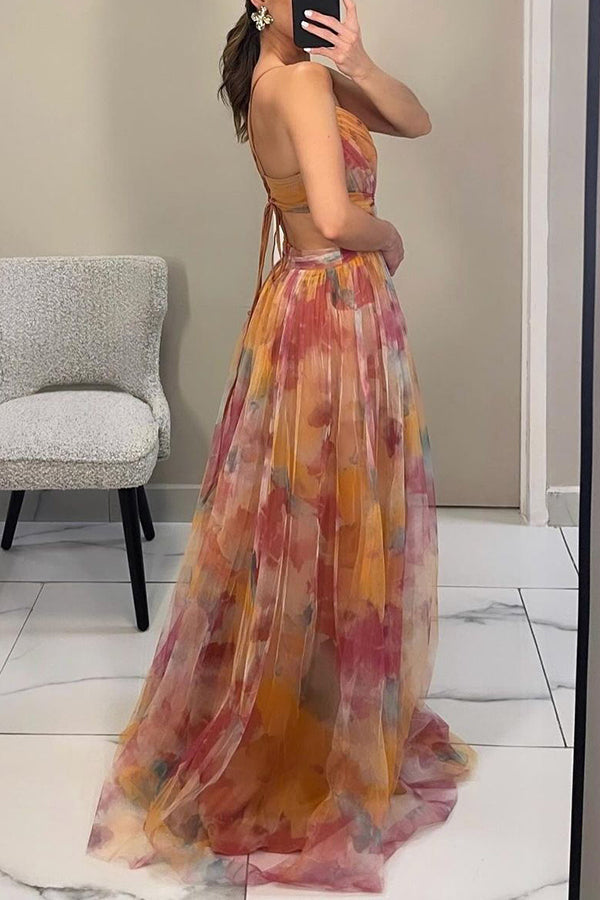 Aurélie | Aquarell Eleganz Floral Kleid