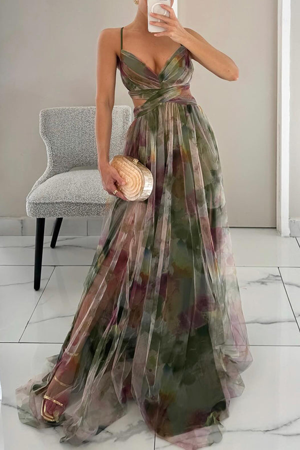 Aurélie | Aquarell Eleganz Floral Kleid