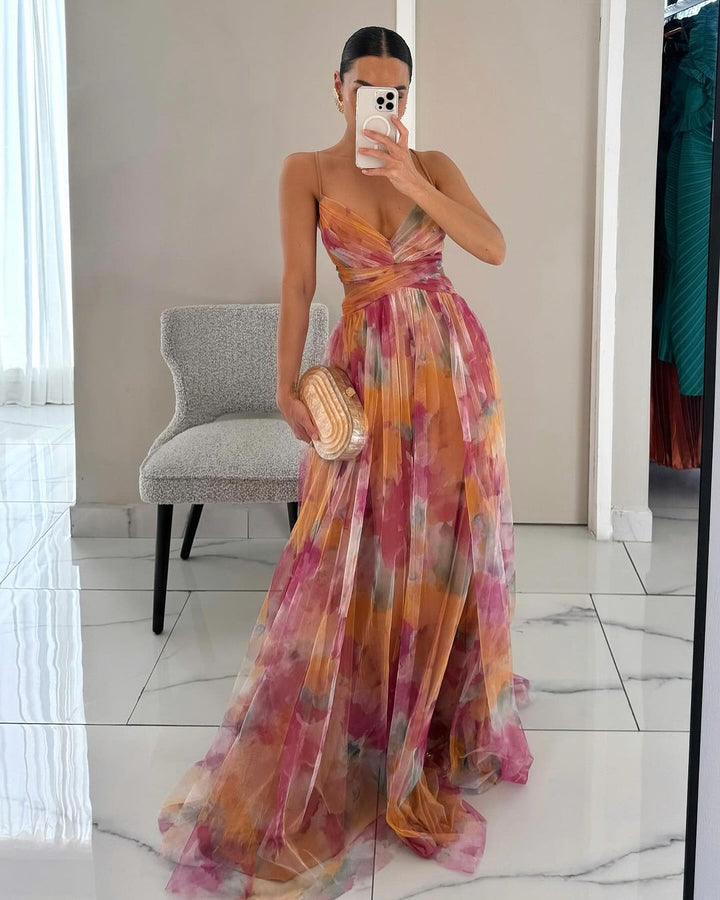 Aurélie | Aquarell Eleganz Floral Kleid