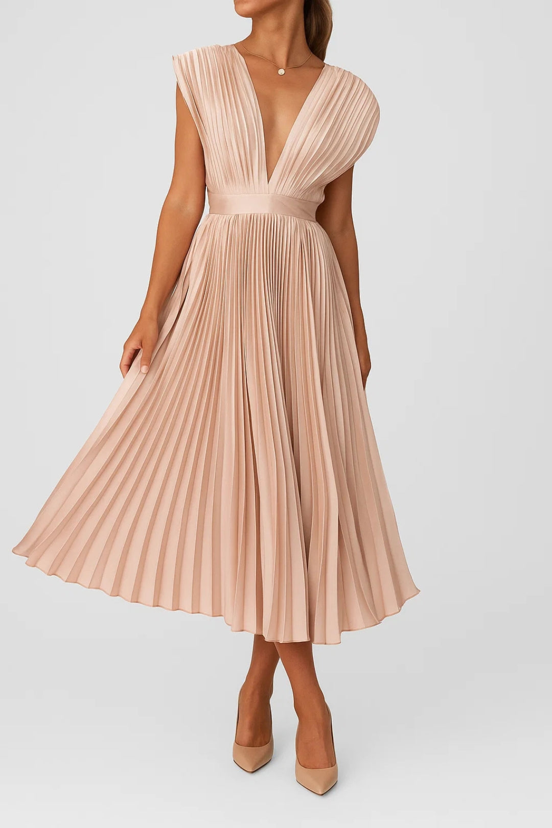 Delia | Zeitlose Anmut Midi Kleid