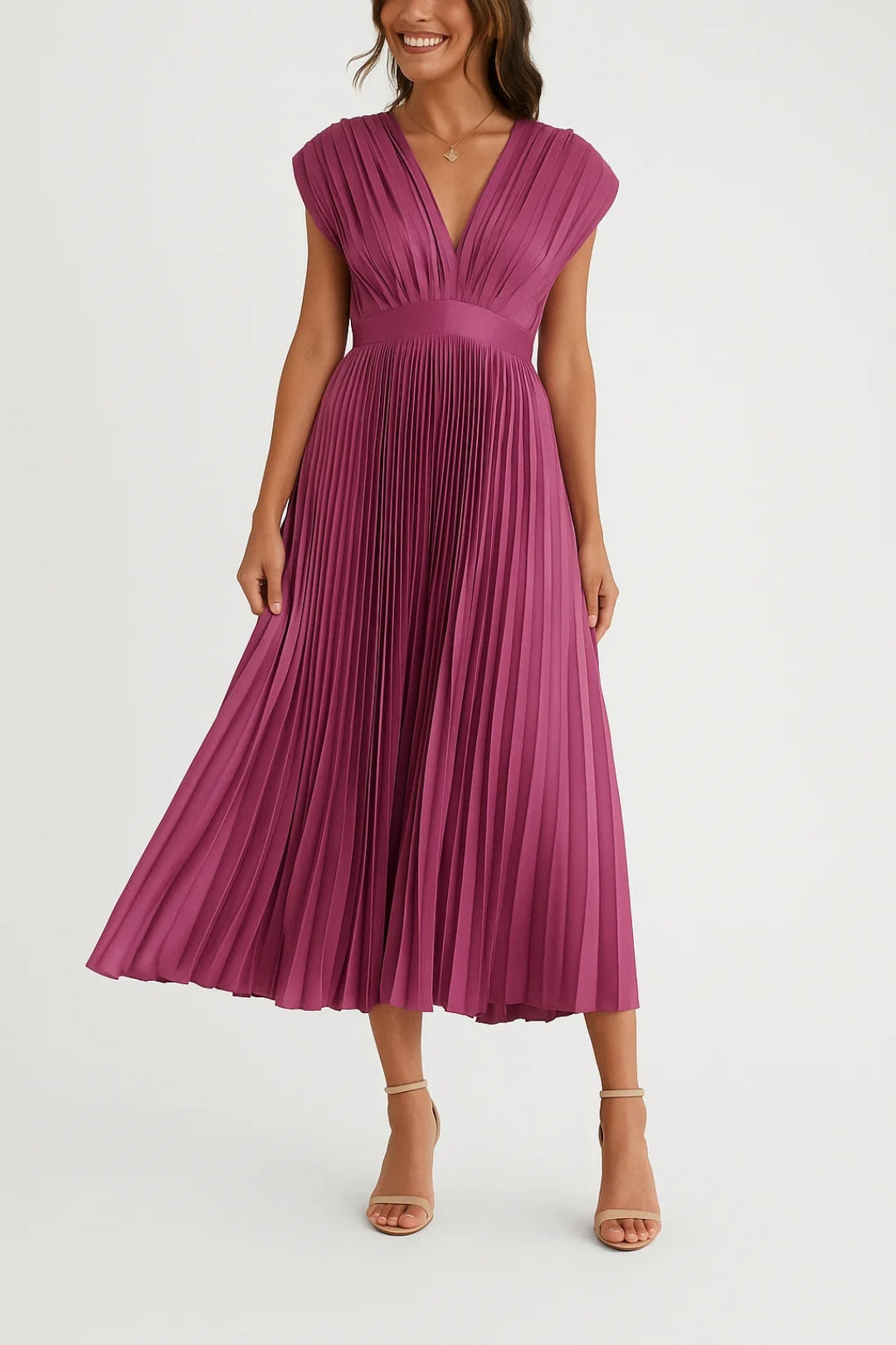Delia | Zeitlose Anmut Midi Kleid