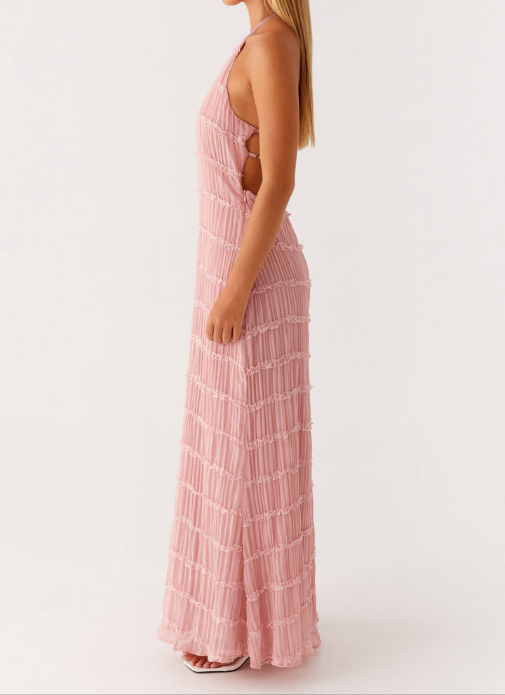 Nerissa | Damen Kleid Halter Maxi