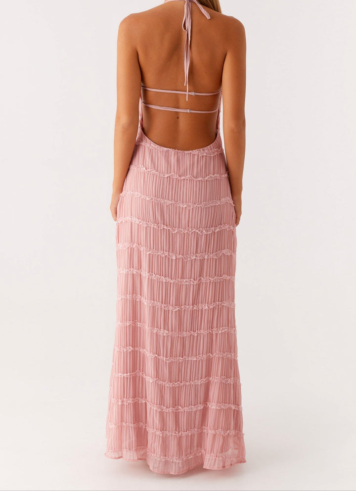 Nerissa | Damen Kleid Halter Maxi