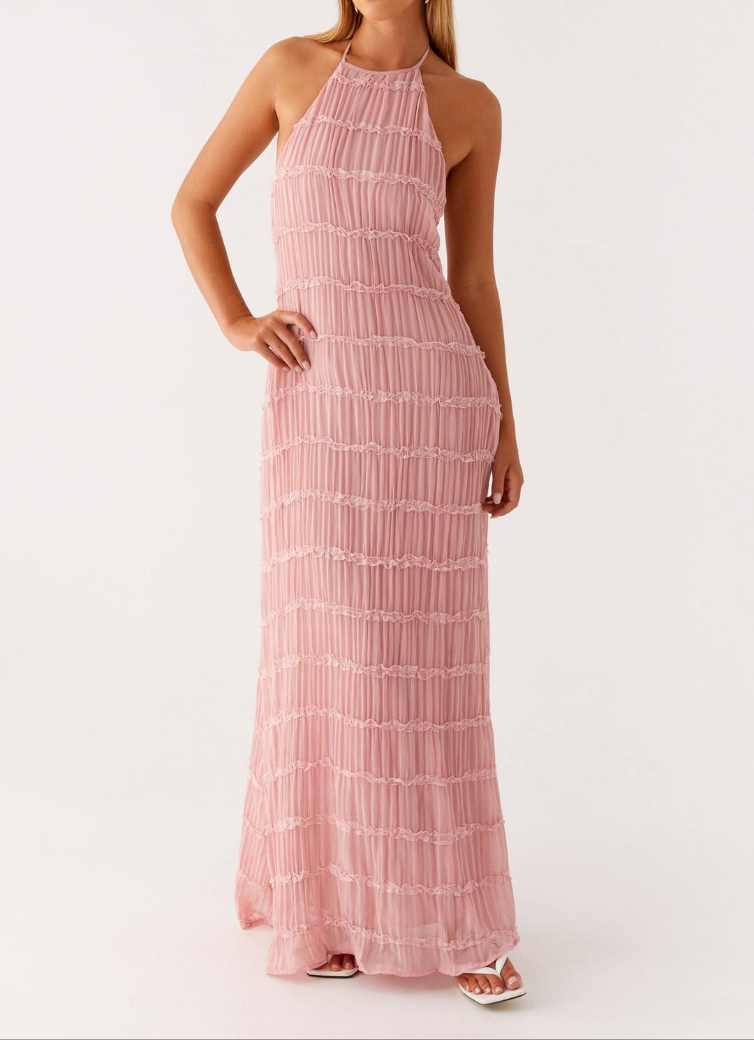 Nerissa | Damen Kleid Halter Maxi