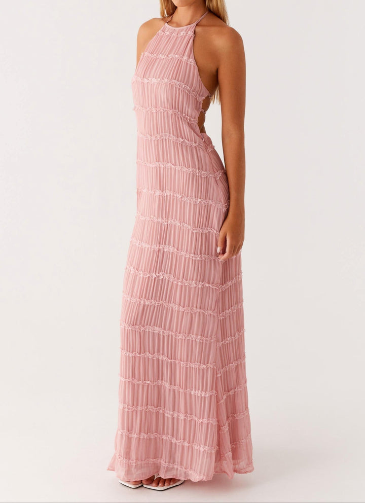 Nerissa | Damen Kleid Halter Maxi