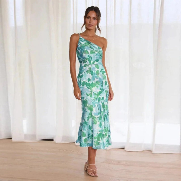 Harmony | Damenkleid Drapiertes One-Shoulder Midi