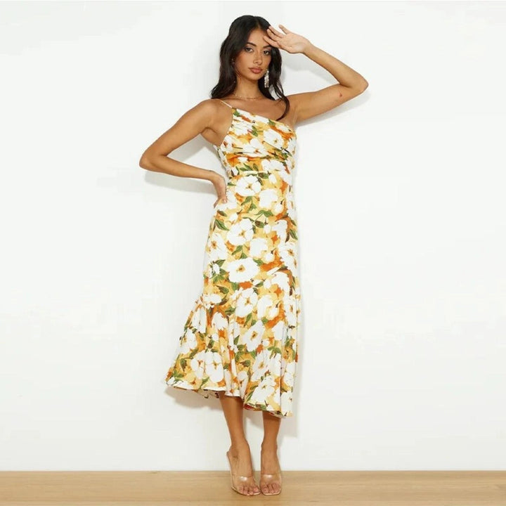 Harmony | Damenkleid Drapiertes One-Shoulder Midi