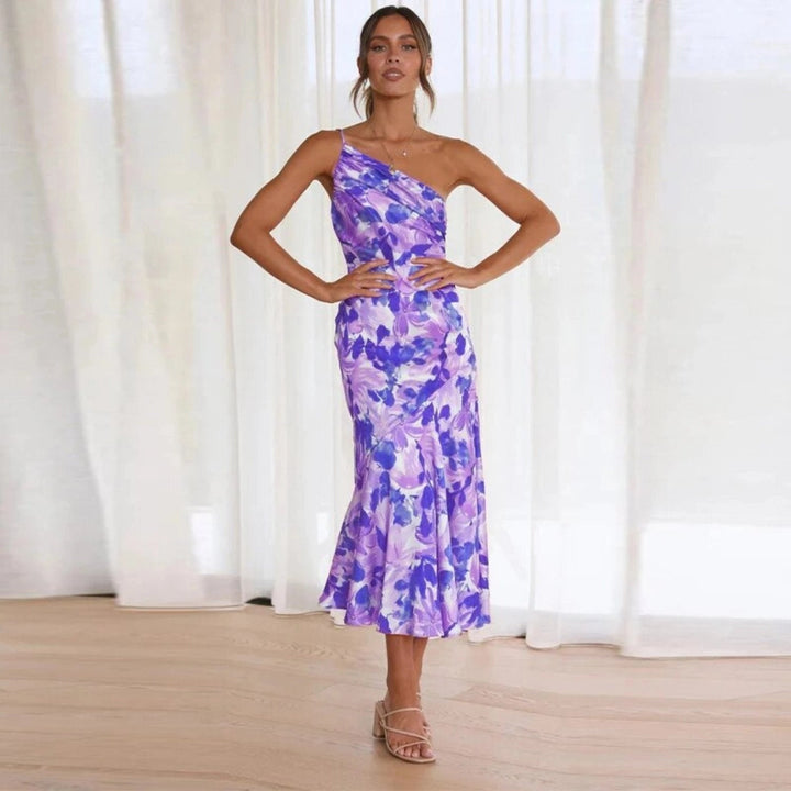 Harmony | Damenkleid Drapiertes One-Shoulder Midi