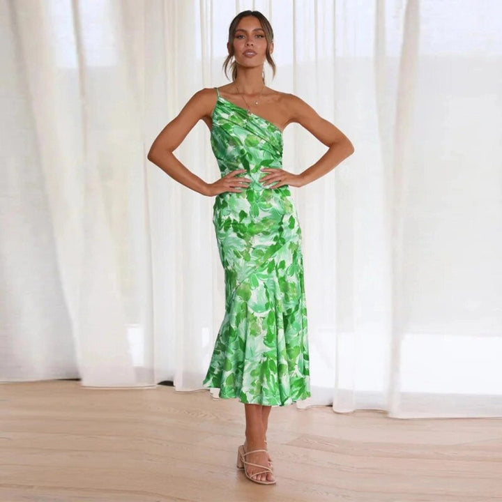 Harmony | Damenkleid Drapiertes One-Shoulder Midi