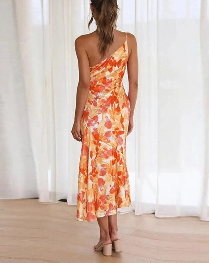 Harmony | Damenkleid Drapiertes One-Shoulder Midi